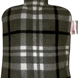 Coronation Hot Water Bag with Extra Premium Printed Fleece Cover (Large) | Grey-White Checks | 2 Liters Capacity | Premium Feel Bag | Great for Cramps, Pain Relief & Cozy Nights | Feet and Bed Warmer-picture-32