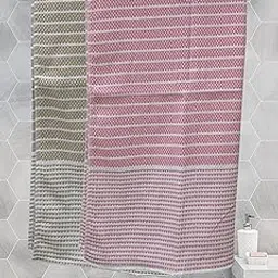 Athom Living Eco Saviour Premium Cotton Bath Towel Amor Beige & Pink- Pack of 2-picture-13