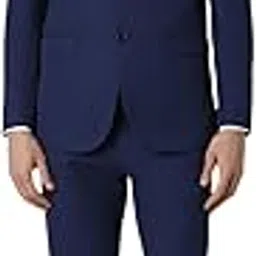 van heusen Men Navy Solid Slim Fit Wedding Three Piece Suit-picture-31
