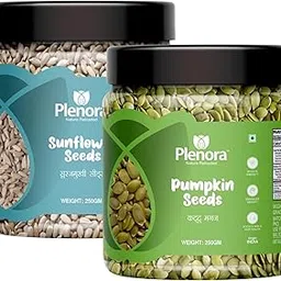 PLENORA Combo of Pumpkin & Sunflower Seeds 250g Each | Raw, Unroasted & Natural Total 500 Grams | Gluten-Free |-picture-57