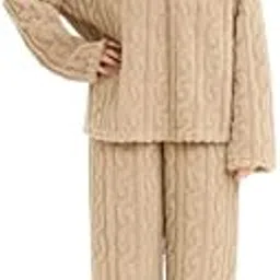 Soft Fleece Winter Night Suit for Women Short Zip Full Sleeve Daily Use-picture-13