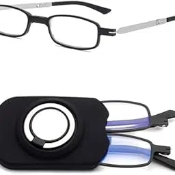 GYAN Folding Reading Glasses Blue Light Blocking - Anti UV Glare, Lightweight Mini Eyewear - Compact Case Attaches to Phone (Multi,1Ps)-picture-27