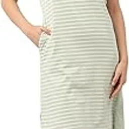 sweet dreams Women Pure Cotton Striped Short Sleeves Nighty (2278AV)-picture-31