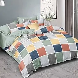 Glace Cotton Queen Size Duvet Cover Quilt Cover (Rainbow, 90x100 inches)-picture-31