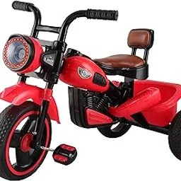 JoyRide Ninja Plug N Play Durable Kids/Pedal Baby Tricycle, Storage Basket, Leather Seat, Led Headlight, Music for 18 Months to 5 Years Boys/Girls/Carrying Capacity Upto 30 Kgs (RED)-picture-20