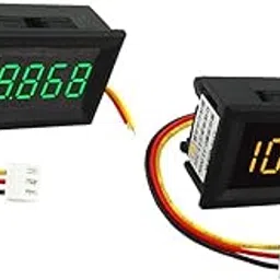 Lyla 2PCS DC 3.5-30V Mini 5 Digit Digital LED Voltmeter Volt Meter Green+Yellow-picture-10