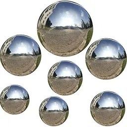 7pcs 4.7in/3.9in/3in/2.5in Diameter Gazing Globe Mirror Ball,Silver Stainless Steel Polished Reflective Smooth Garden Sphere,Colorful and Shiny Addition to Any Garden or Home-image-47