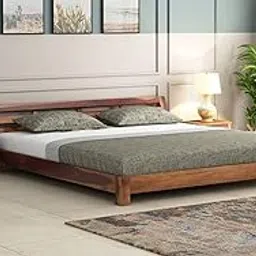 GADWAL FURNITURE King Size Bed for Bedroom | Solid Wood Double Bed Cot Bed Without Storage | Wooden Double Beds Deewan Furniture for Bedroom | Sheesham Wood (Teak Finish)-picture-37