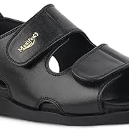 medifeet Women's Orthopedic Slide Sandals, Leather Cross Strap Comfort Flats with Arch Support, PU Sole, Adjustable Velcro for Foot Pain Relief-picture-32