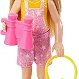 Barbie® It Takes Two Camping Playset with Chelsea™ Doll (6 in, Blonde), Pet Owl, Sleeping Bag, Binoculars & Camping Accessories, Gift for Ages 3 and up-image-3