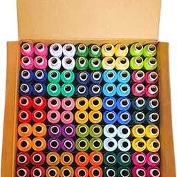 generic Jainson Sewing Machine Multicolor Assorted Thread Box, Polyester Sewing and Embroidery Thread Set, 300m Length, 100 spools (reels)-picture-23