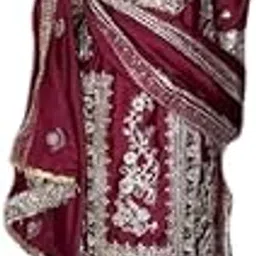 tilki Fashion Silk Solid Ladies Designer Embroidered Kurti Palazzo Suit And Dupatta Straight-picture-27