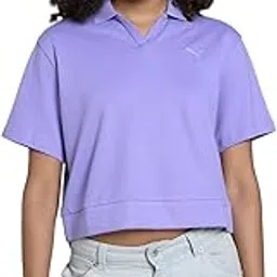 puma Women's Relaxed Fit Polo Shirt (686998_Lavender Alert-picture-37