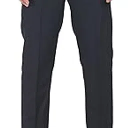 arrow Men's Solid Tailored Fit Polyester Formal Trouser image 1