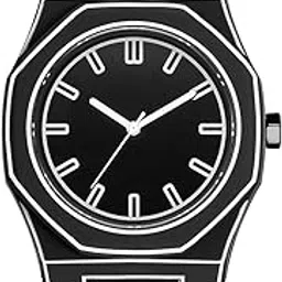 shocknshop Minimalist Creative Sketch Design Black Analog Chain Strap Wrist Watch for Men Boys -WCH375-picture-19