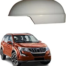 Car Styling- Right (Driver) Side Mirror Cover/Cap (Indicator Cut Type) compatible with Mahendra XUV 500 2011-2022 Model-White (UNPAINTED)-image-92