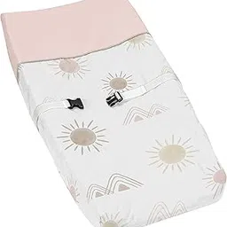 Sweet Jojo Designs Boho Desert Sun Girl Baby Nursery Changing Pad Cover - Blush Pink Mauve Gold Taupe Bohemian Watercolor Mountains Southwest Nature Outdoors Minimalist Geometric-image-62