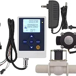 DIGITEN Water Flow Control LCD Display Controller+G3/4" Hall Sensor Flow Meter Flowmeter Counter+G3/4" Solenoid Valve Normally Closed N/C+12V Power-picture-13