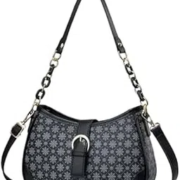 Elegant Fancy Shoulder Bag with Fashionable Gold and Black Chain Strap Crossbody Sling Purse For Women and Girls-image-6