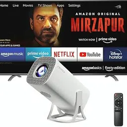 CRUPED Smart Projector for Home 4K Support Android 13 | WiFi 6 & Bluetooth | 2X Brighter, 1080P & 4K Support, Rotatable Design, Auto & 4D Keystone with Netflix, Prime YouTube-picture-39