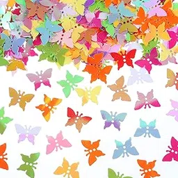 Multicolor Confetti 18mm Holographic Flakes Sequins for Arts Crafts DIY Decoration Wall Stickers 30g (Butterfly)-picture-52