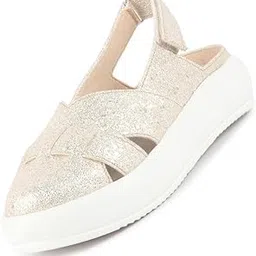 fausto Women's Embellished Backstrap Height Enhancer Hook and Loop Slip on Shoes|Casual Shoe|Evening Party Shoe|Anti Skid Sole-picture-47