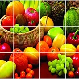 Techgifti™ Waterproof Kitchen Reguler Fresh Fruits Wallpaper/Wall Sticker Multicolour (24Cm X 76Cm)-picture-42