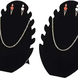 "Necklace Bust Display Stand, Necklace Holder, Pendant Chain Necklaces Organizer for Women Premium Jewelry Organizer for Women Mannequin Bust Stand for Necklaces Black(Black) "-picture-24