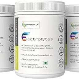 Sharrets Electrolytes Powder 200g x 3, Orange flavored - MCTs with Essential Minerals (K,P, Na,Cl, Mg,Ca) and Vitamins C, D, & K2- For Intermittent Fasting, Keto, Energy, and Hydration-image-11