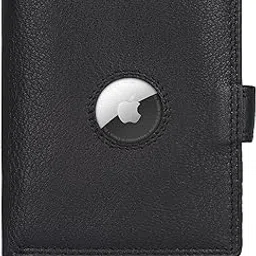 Mens Wallet with Airtag Holder Slot | Top Grain Leather | RFID Blocking | Trifold Slim Smart Pop up Card Case | 16+ Cards ID Window | SD Card Slot | Gift for Men | Handmade in India (Black)-image-26