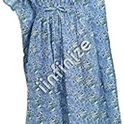 Wonems Cotton Kaftan Loungewear Nighty Maternity Free Size Coverups Comfortable Night Dress Floral Printed Gown Multicolour-image-17