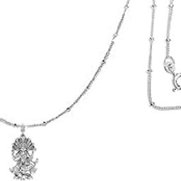 akshat sapphire Sterling Silver (92.5% purity) Vishnu ji chain pendant (Pendant with Ball/Beads Chain) for Men and women, God vishnu chain Locket for Good Luck, Health & Wealth-picture-10