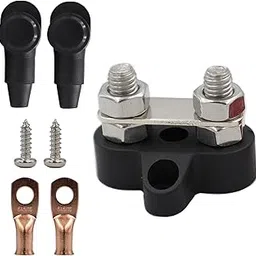 Merishopp power Distribution Terminal Block Kits 48V for Truck Car RV Black with Gasket-image-29