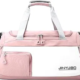 nisun Nylon 51 cms Imported Travel Duffle Bag Multi- Pocket Sports Shoulder Bag for Women with Wet Pocket & Shoe Compartment Weekender Overnight Travel Luggage Bag - Light Pink-picture-29