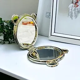 TE Compact Cosmetic Mirror for Girls | Cute Foldable Mirror for Travel Use | 1X & 2X Mirror | Makeup Mirror Teddy Design Mirror (Pack of 1)-image-84