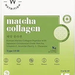 Wellbeing Nutrition Matcha Collagen for Skin Radiance| Korean Marine Collagen Peptides & Japanese Organic Matcha Green tea for Immunity, Gut Health, Hair, Skin & Nails| Pack of 15-picture-11