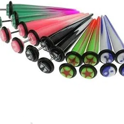 calandis ™ 2x5 Pair Mixed Colors Taper with O ring Fake Cheater Illusion Ear Plug | Body Piercing Jewelry | Body Jewelry | Fashion Jewelry-picture-29