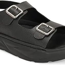 rising wolf H-Style Sports Sandals, Men's Casual Athletic Strappy Sandals, Black Mesh with Adjustable Straps-picture-17