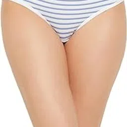Women's Cotton Mid Waist Striped Bikini Panty-image-49