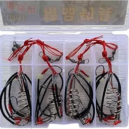 4 PCS Spider Hook Fishing Set with Storage Box, Fishing Hooks for Carp Fishing Enthusiasts, Prevents Tangling in Low-Light and Turbid Water Conditions-picture-15