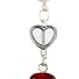 ringzanio Bag Charm | Cherry Bag Charms With Pearls Bow Crystal | purse charms | Cherry Charm | Cherry Bag Keychain | Unique Key Chains for Women Key Ring for Girls Cherry Charms for Bags image 1