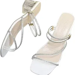 kaniza Heels for Women Dressy Open Toe Stylish Fashion Embellished Sandals for Outdoor, Party, Wedding Chunky Heel Sandal-picture-15
