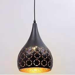 Homes Elite Single Modern Pendant Ceiling Light Aluminum Kitchen Lighting Living Room Bedroom Balcony Indoor Home Decorative Fixture Cut Design (Bulb not Included)-image-0