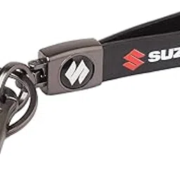 Yaa Catchy PREMIUM LEATHER & Metal Bikes Hook KeyChain Compatible with SUZUKI Unique Stylish look For Men Women BIKE & CAR Keyring SUZUKI125/GIXXER150&250/BURGMAN/SWIFT (SUZUKI Lovers) BLACK-picture-19