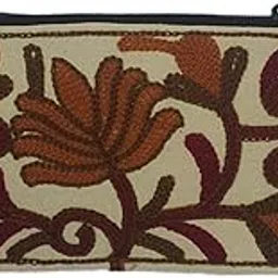 Handmade Kashmiri Embroidered Hand Pouch for Girls & Women | Ethnic Clutch Purse, Traditional Travel & Daily Use Pouch-picture-13