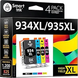Smart Ink Compatible Ink Cartridge Replacement for HP 934XL 935XL 934 XL 935 (BK & C/M/Y 4 Pack Combo) for Officejet 6220 6812 6815 6820 Officejet Pro 6230 6830 6835 image 1