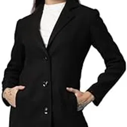 chkokko Wool Winter Wear Single Breasted Solid Long Coat For Women-picture-13
