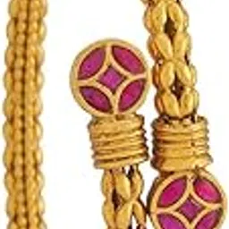 kushal's Fashion Jewellery Ruby Gold Polished Copper Antique Adjustable Kada, Best for Casual Wear & Special Occasion - 411491-picture-18