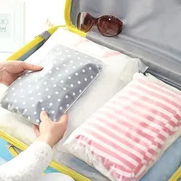 OSDUE Frosted Resealable Bag, Plastic Zip-lock Seal Clothes Bags in 5 Sizes, Waterproof Luggage Organiser Pouch, Reusable Plastic Ziplock Hospital Bags for Home School Trip Hospital (25 Pcs)-picture-30