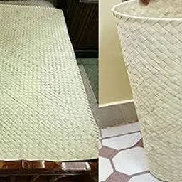Hand Woven Green Palm Leaf Mat 70X140 Centi Meter (Pack of, 1)-picture-29